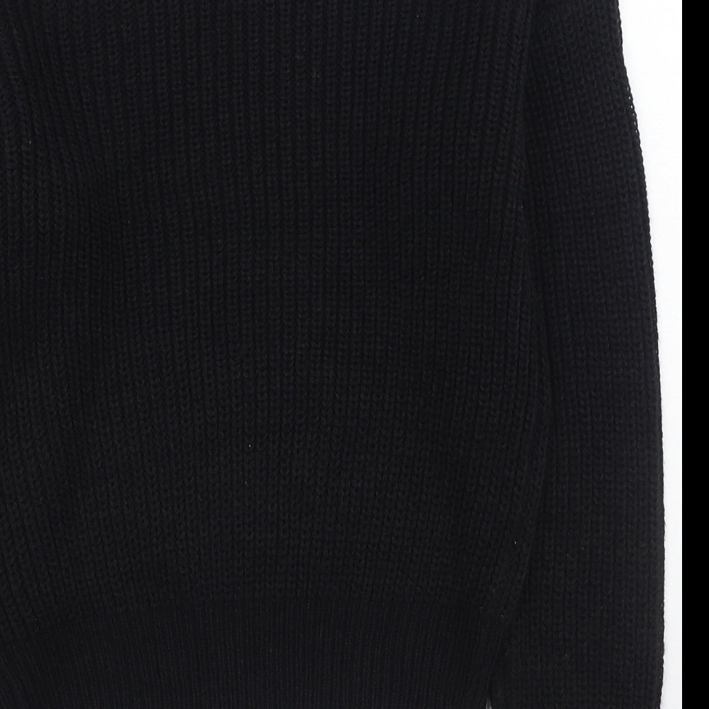 Womens UK Size M Boohoo Black Pullover Jumper
