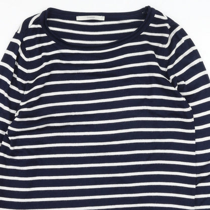 George  Womens Multicoloured Round Neck Striped Viscose Pullover Jumper Size 14