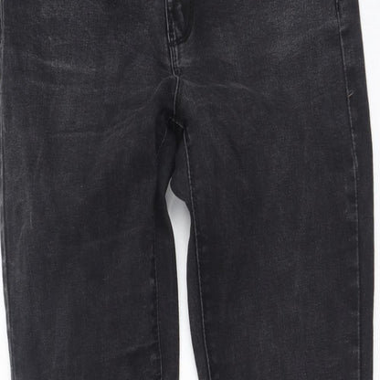 Denim & Co. Womens Grey  Cotton Skinny Jeans Size 14 L28 in Regular