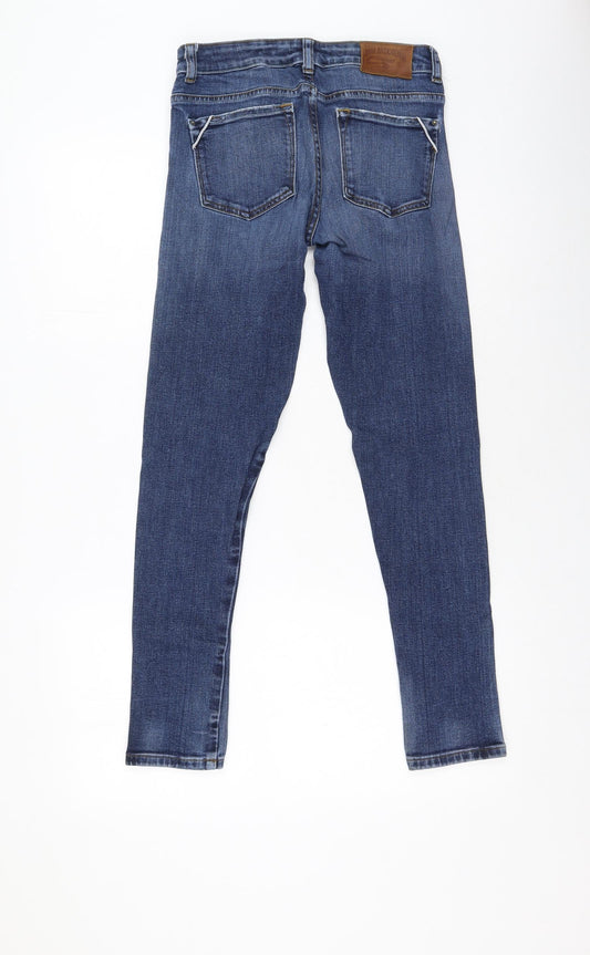Zara Womens Blue  Cotton Mom Jeans Size 36 L27 in Regular