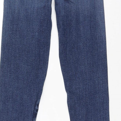 Zara Womens Blue  Cotton Mom Jeans Size 36 L27 in Regular