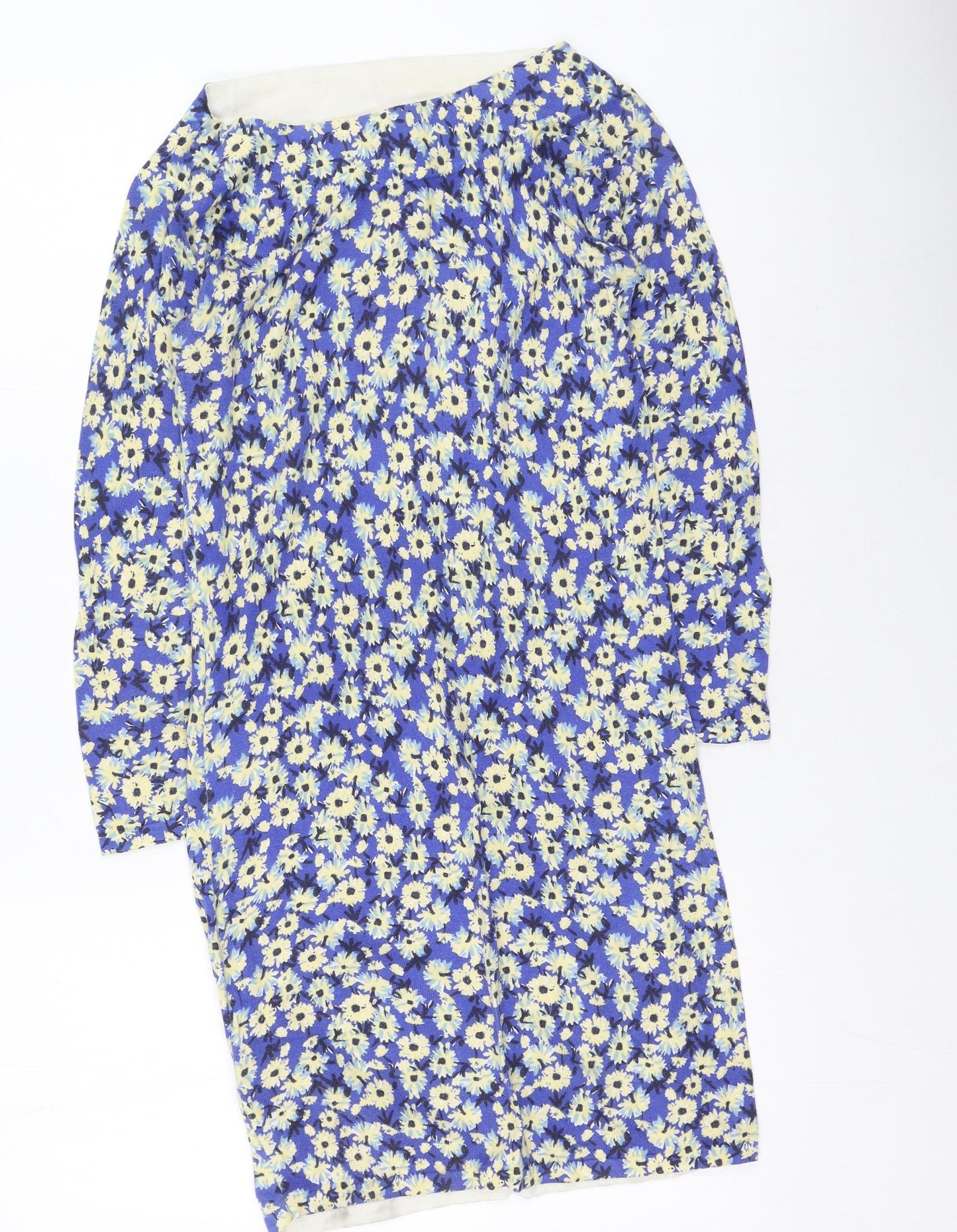 NEXT Womens Multicoloured Floral Cotton Jumper Dress  Size 8  Round Neck