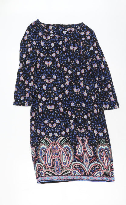 George  Womens Multicoloured Floral Viscose Ball Gown  Size 8  Round Neck