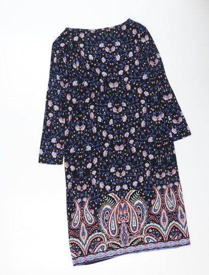 George  Womens Multicoloured Floral Viscose Ball Gown  Size 8  Round Neck