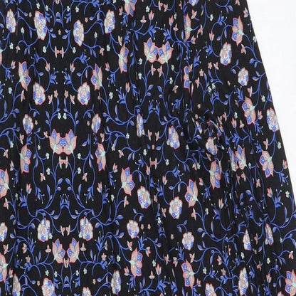 George  Womens Multicoloured Floral Viscose Ball Gown  Size 8  Round Neck