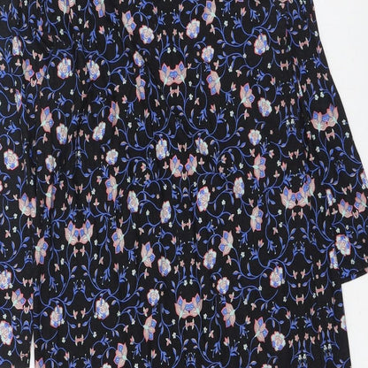 George  Womens Multicoloured Floral Viscose Ball Gown  Size 8  Round Neck