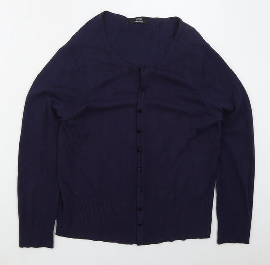 Womens UK Size 16 Marks and Spencer Blue Cardigan Jumper