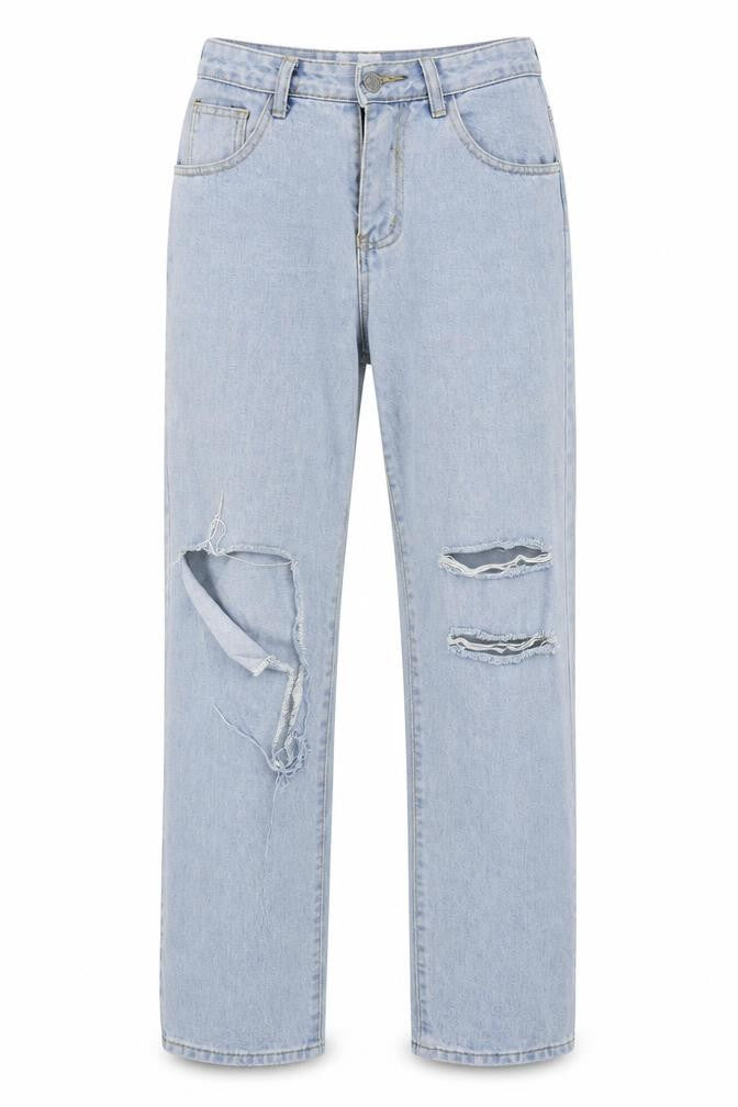 Womens UK Size S SheIn Regular Fit Straight Blue Jeans