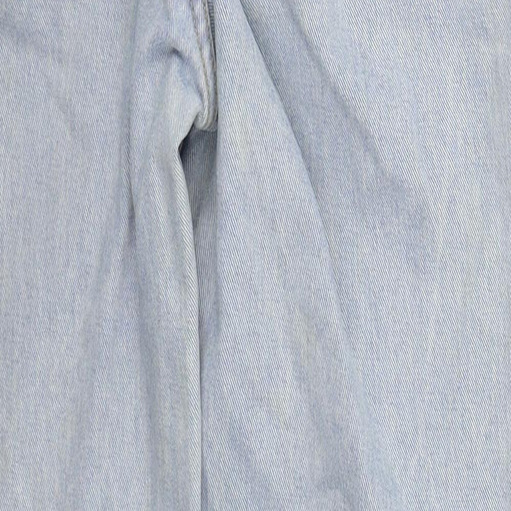 SheIn Womens Blue  Cotton Straight Jeans Size S L29 in Regular Button