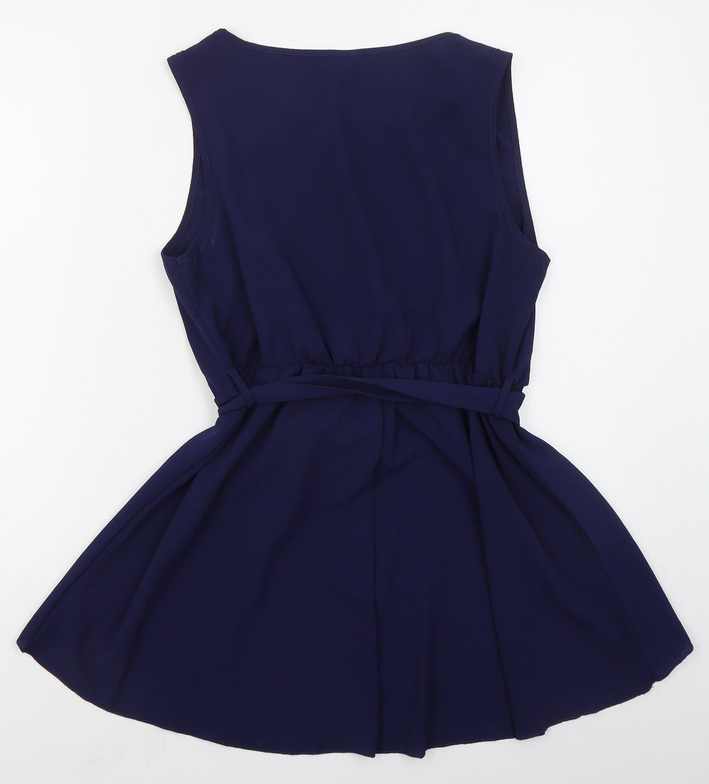 SheIn Womens Blue  Polyester Basic Blouse Size L Boat Neck