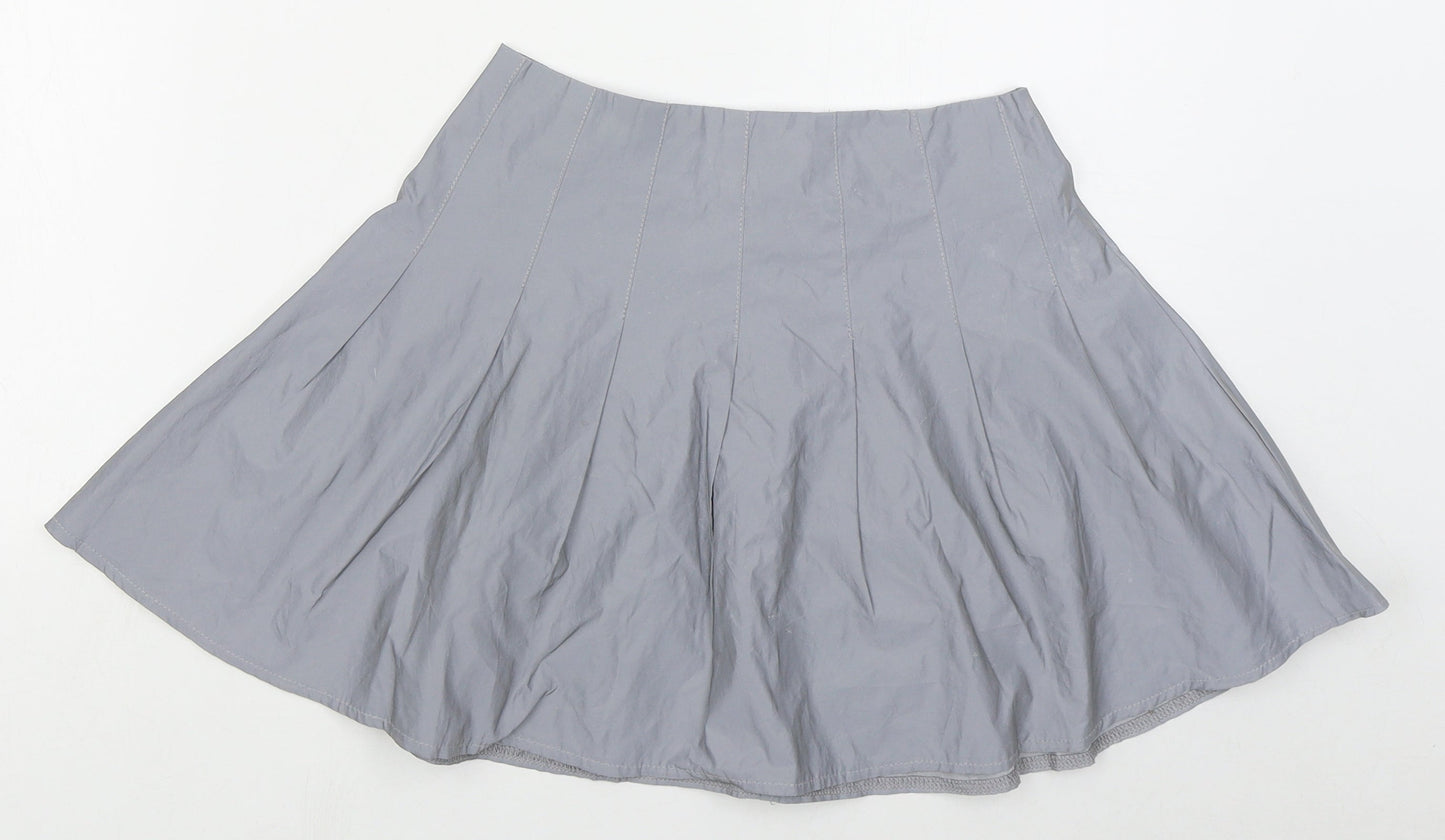 Love & Other Things Womens Grey  Polyester Skater Skirt Size XS   Zip