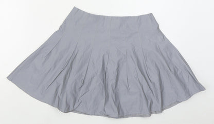 Love & Other Things Womens Grey  Polyester Skater Skirt Size XS   Zip