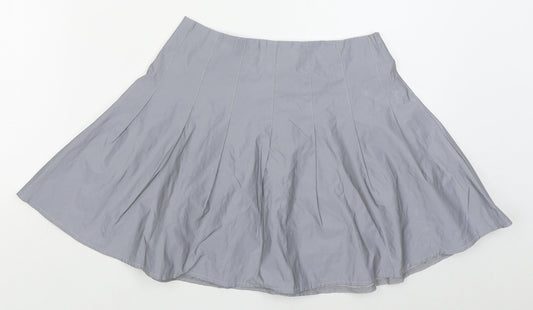 Love & Other Things Womens Grey  Polyester Skater Skirt Size XS   Zip