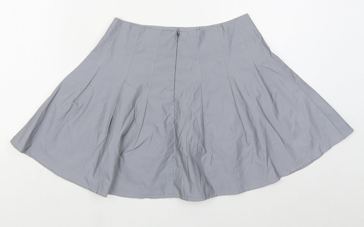 Love & Other Things Womens Grey  Polyester Skater Skirt Size XS   Zip