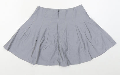 Love & Other Things Womens Grey  Polyester Skater Skirt Size XS   Zip