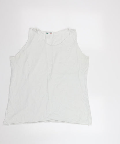 Womens UK Size M Made in Italy White Basic T-Shirt