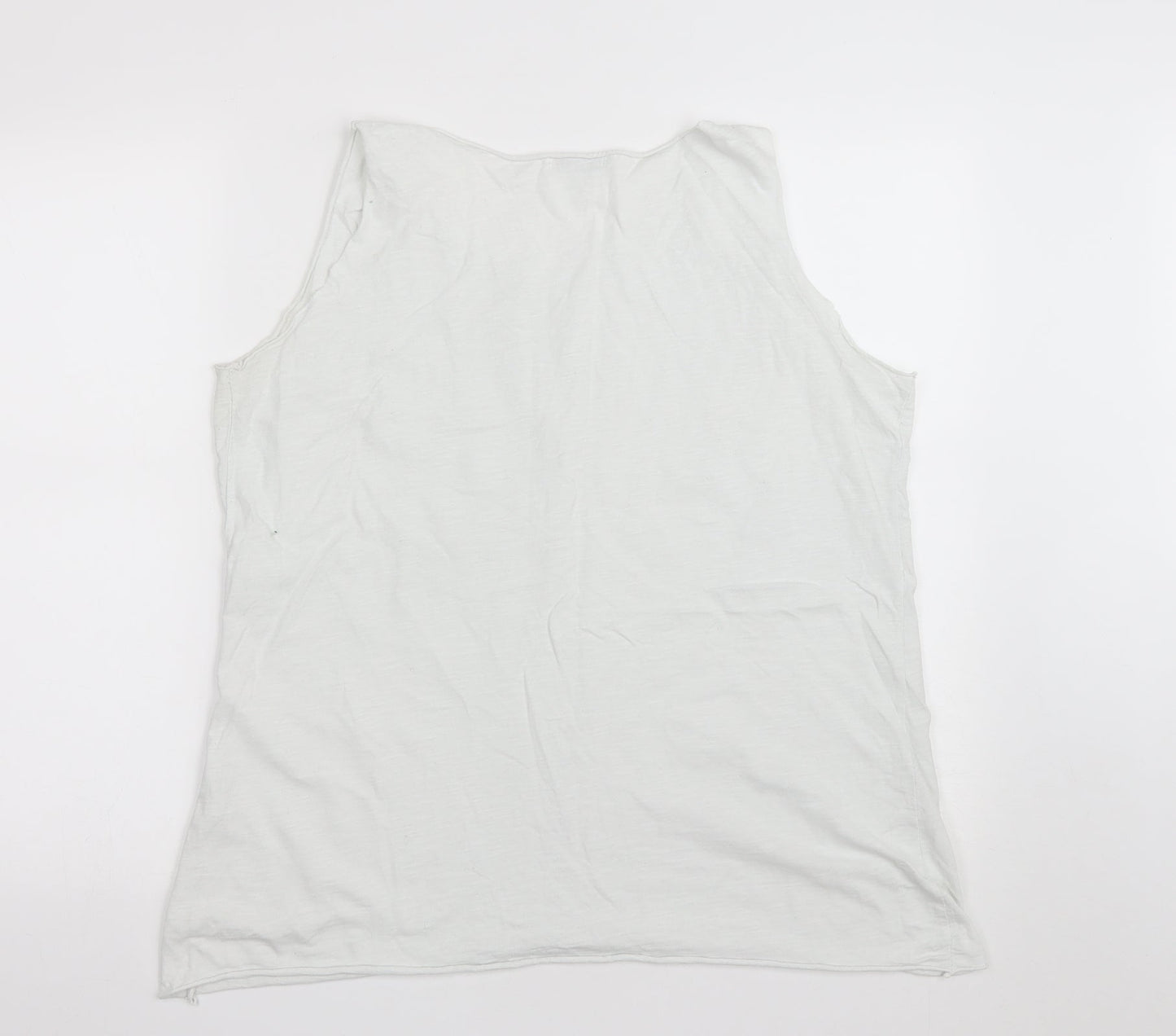Womens UK Size M Made in Italy White Basic T-Shirt