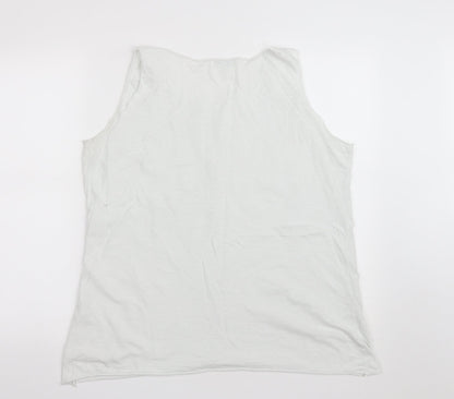 Womens UK Size M Made in Italy White Basic T-Shirt
