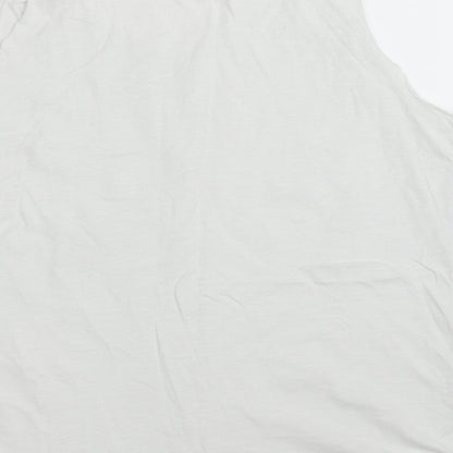 Womens UK Size M Made in Italy White Basic T-Shirt