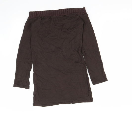 Womens UK Size M Zara Brown Pullover Jumper