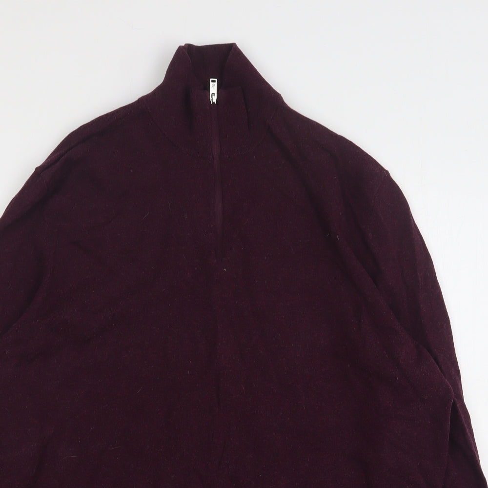 Burton  Mens Purple High Neck  Cotton Pullover Jumper Size XL