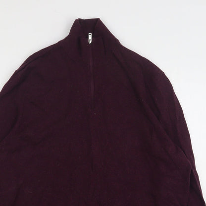 Burton  Mens Purple High Neck  Cotton Pullover Jumper Size XL