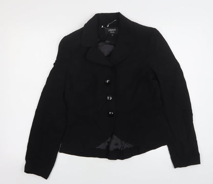Papaya Womens Black  Polyester Jacket Suit Jacket Size 12