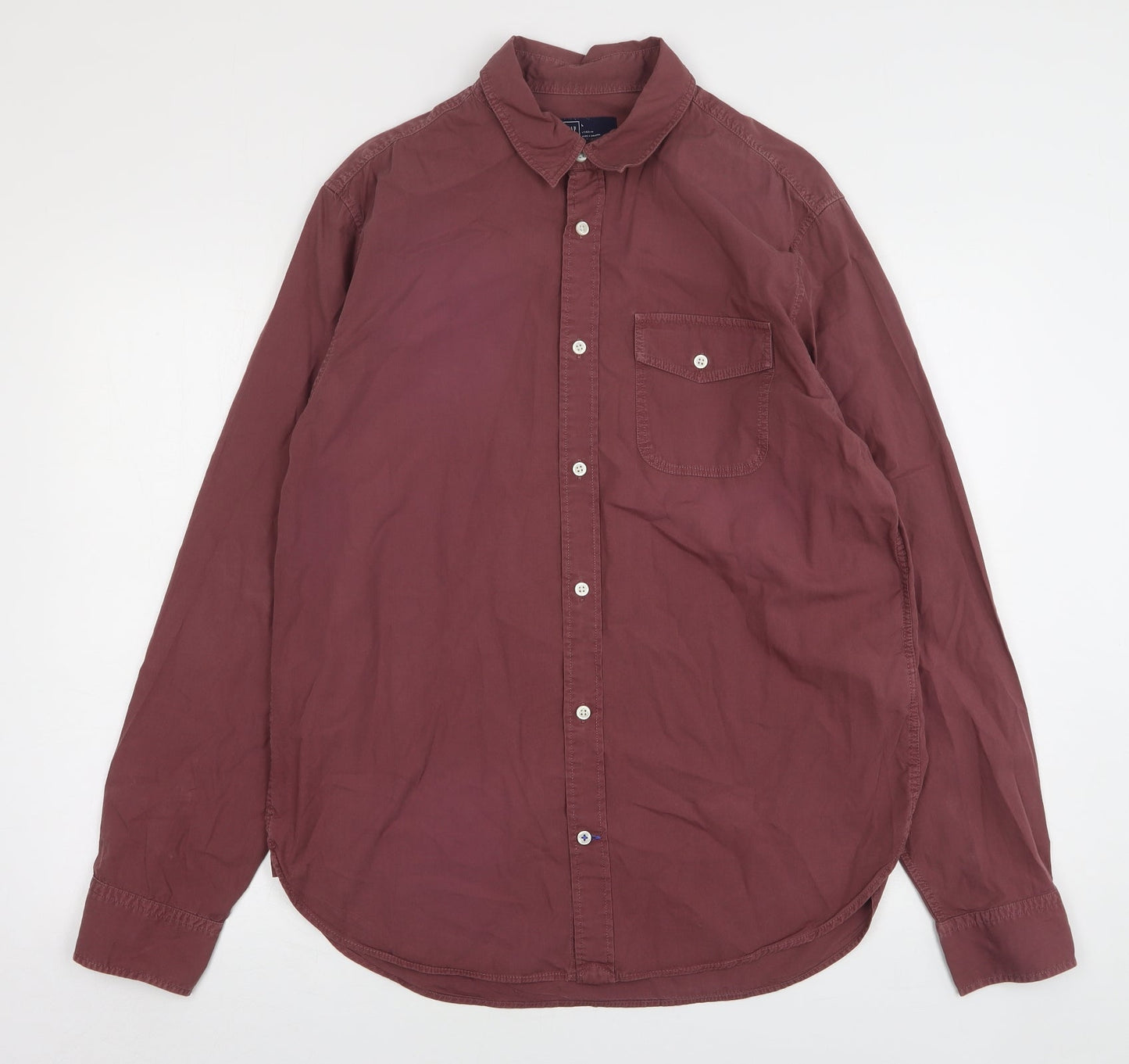 Mens UK Size L Gap Purple  Button-Up Long Sleeve Casual Shirt