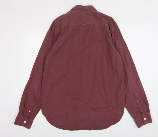 Mens UK Size L Gap Purple  Button-Up Long Sleeve Casual Shirt