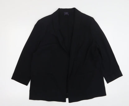 Marks and Spencer Womens Blue  Polyester Jacket Blazer Size 16