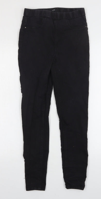 Matalan Womens Black  Cotton Jegging Jeans Size 8 L26 in Regular