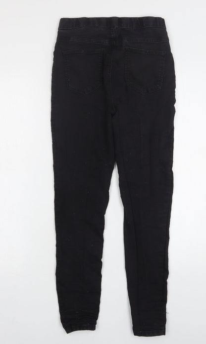 Matalan Womens Black  Cotton Jegging Jeans Size 8 L26 in Regular