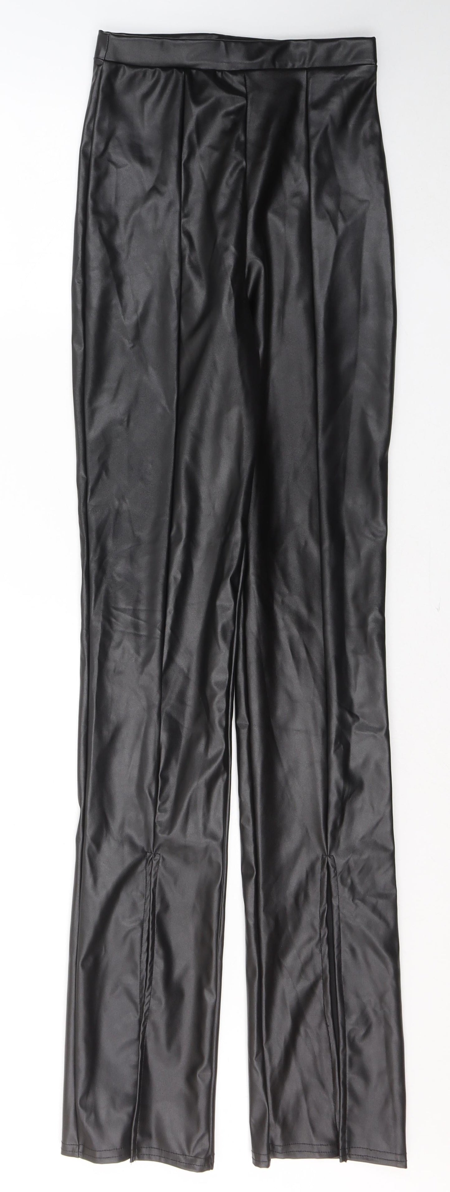 Womens UK Size 4 PRETTYLITTLETHING Regular Fit  Black Trousers