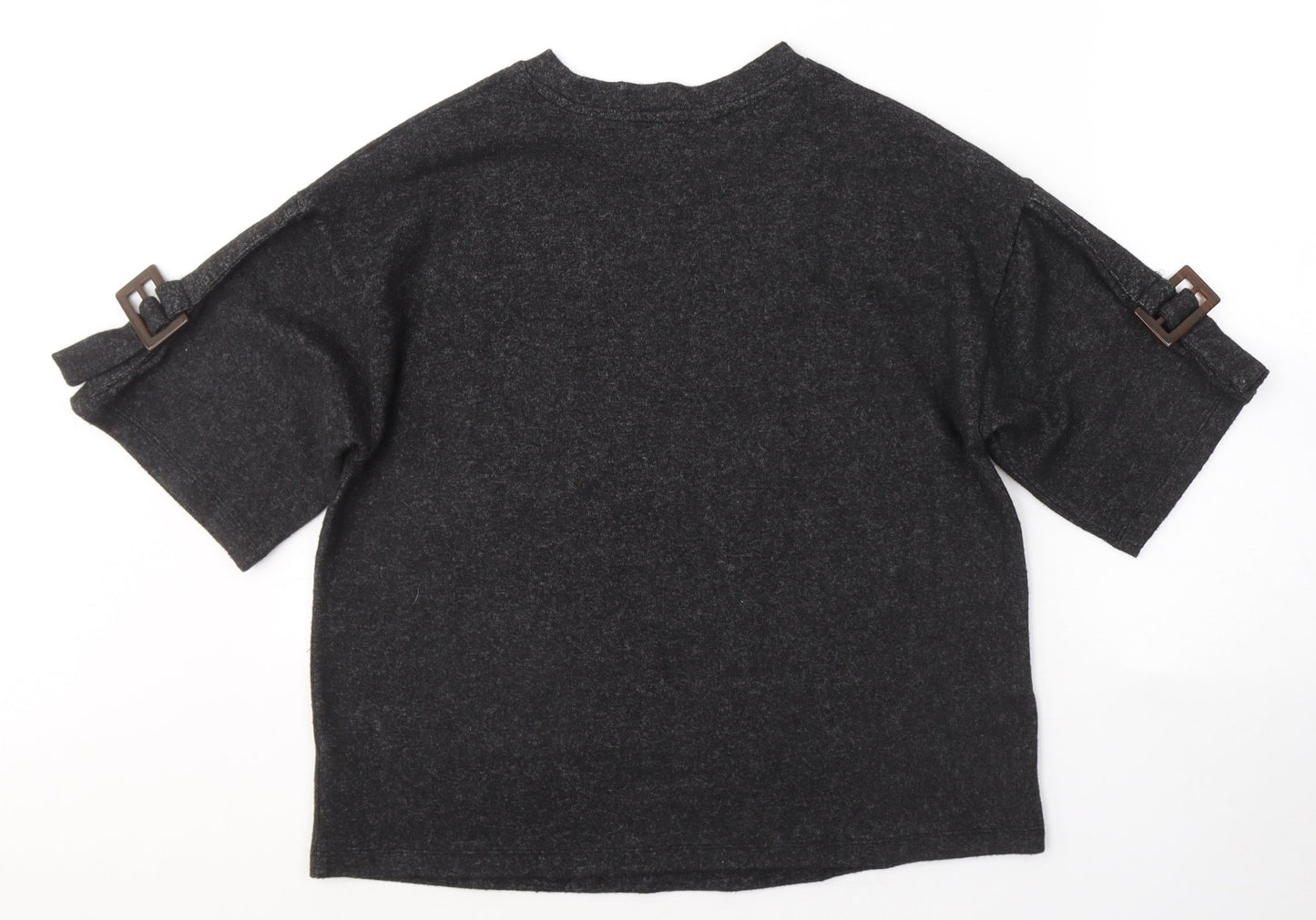 F&F Womens Grey  Polyester Jersey T-Shirt Size 8 Round Neck