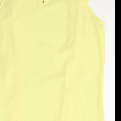 Womens UK Size M Preworn Yellow Basic Blouse