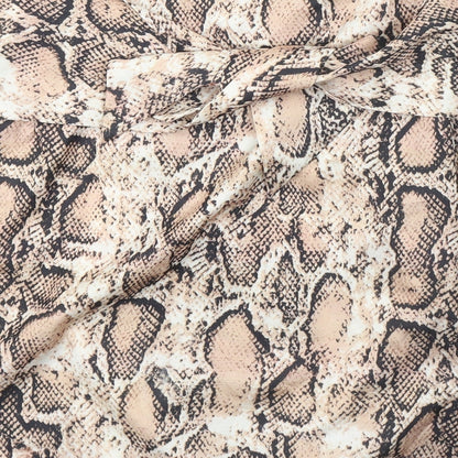 PRETTYLITTLETHING Womens Beige Animal Print Polyester A-Line Skirt Size 12   Zip