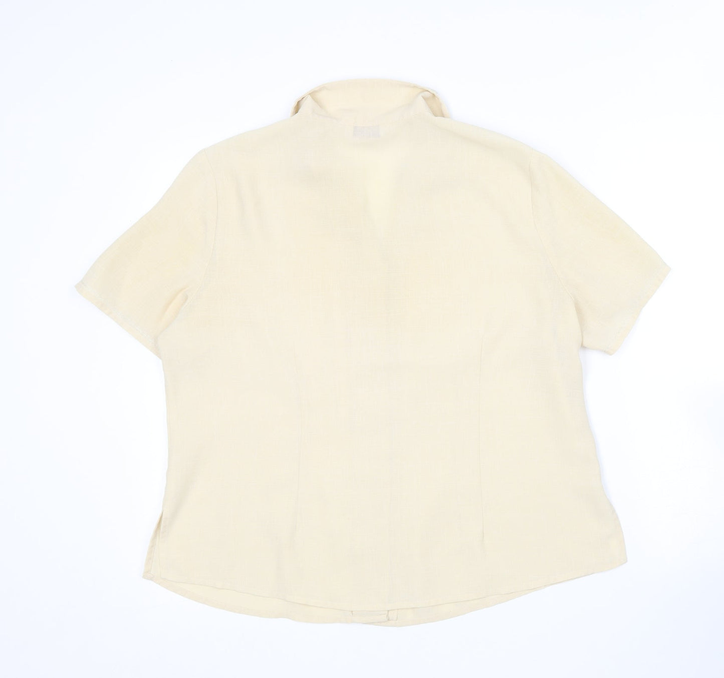 Womens UK Size 18 Bonmarché Yellow Basic Button-Up