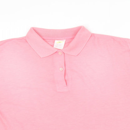 Womens UK Size 16 Littlewoods Pink Basic Polo
