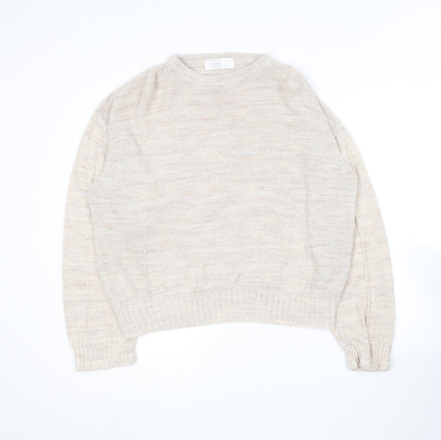 Womens UK Size L Preworn Beige Pullover Jumper