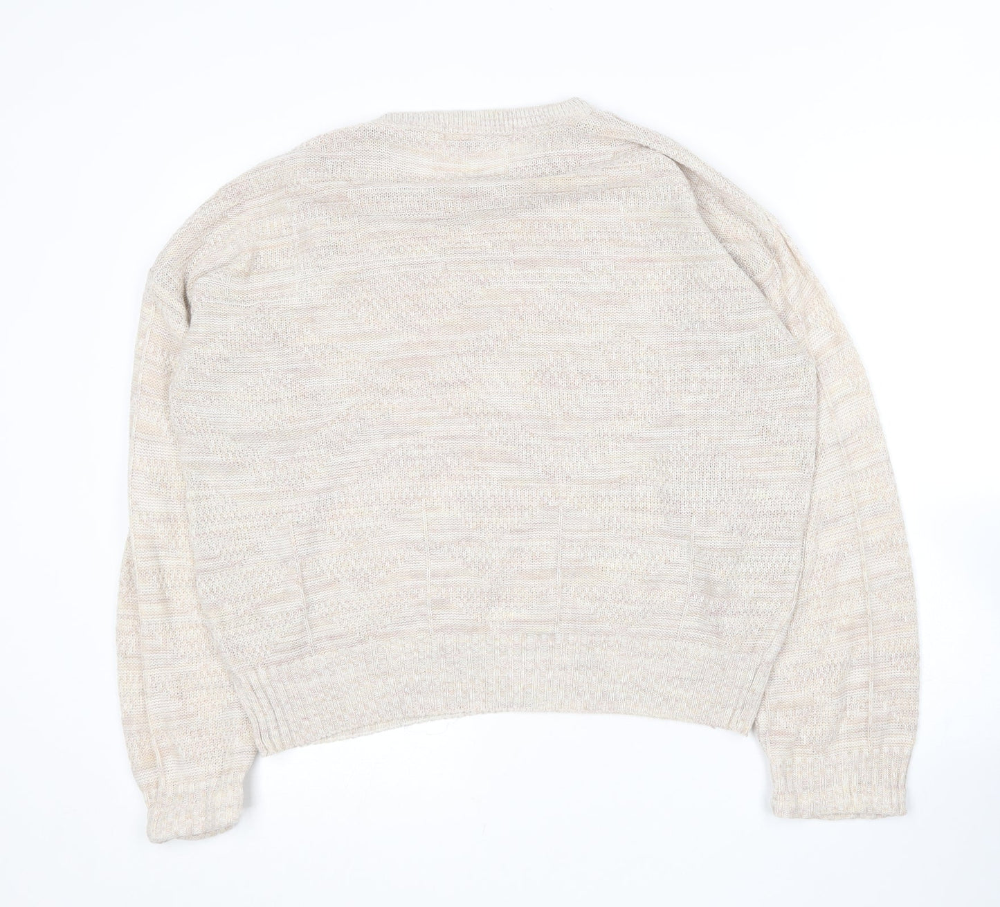 Womens UK Size L Preworn Beige Pullover Jumper