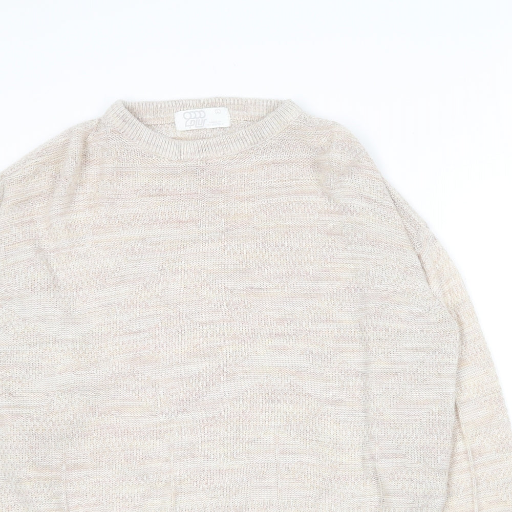 Womens UK Size L Preworn Beige Pullover Jumper