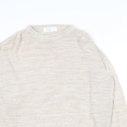 Womens UK Size L Preworn Beige Pullover Jumper