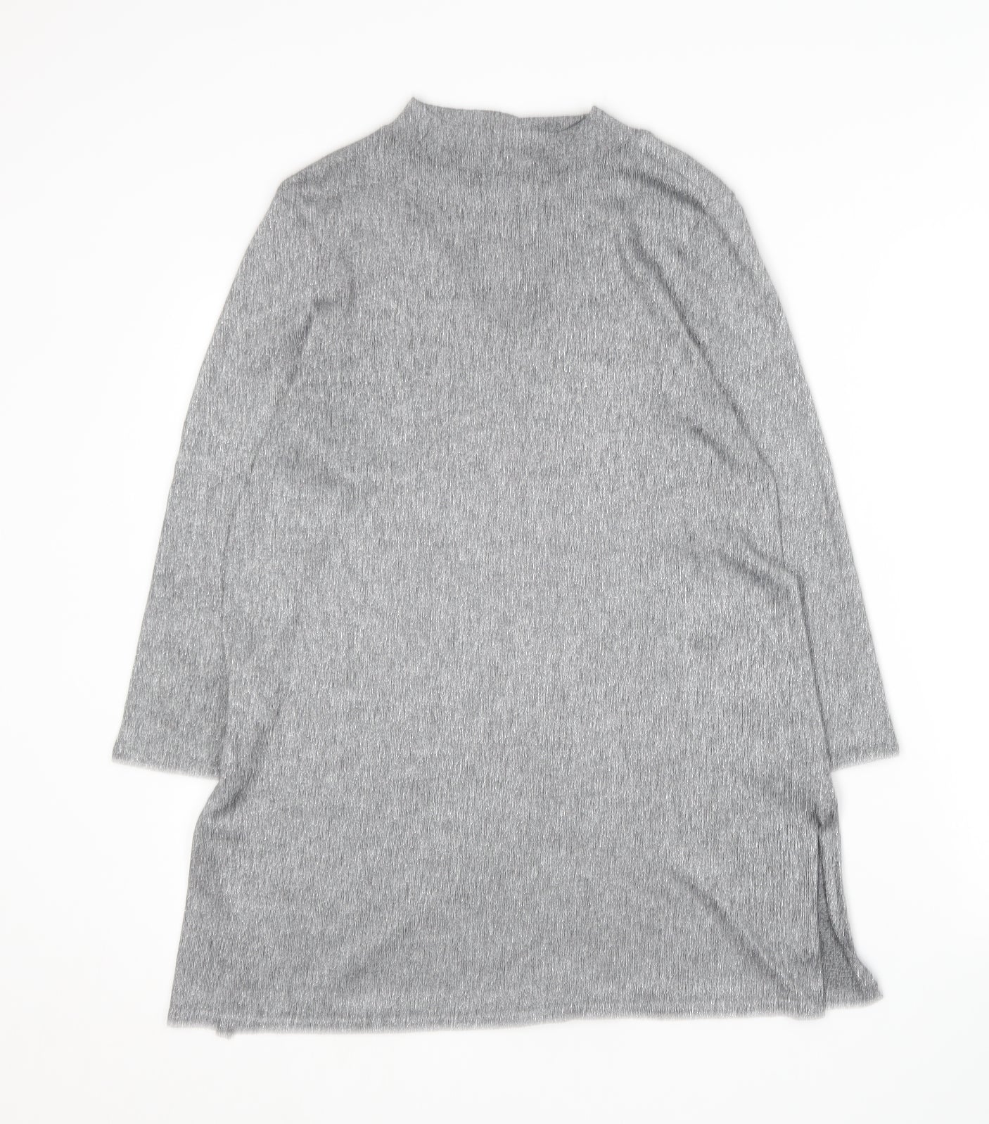 F&F Womens Grey Round Neck  Viscose Pullover Jumper Size 12