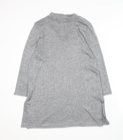 F&F Womens Grey Round Neck  Viscose Pullover Jumper Size 12