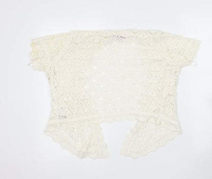 Womens UK Size 14 Per Una Ivory Cardigan Jumper