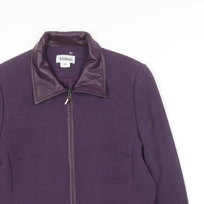 Millais Womens Purple   Jacket Blazer Size 12