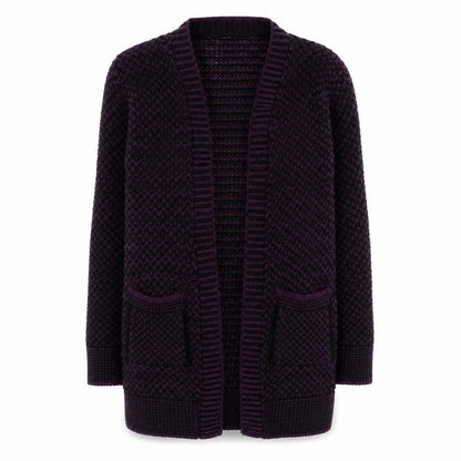 Womens UK Size S Glimpse Purple Cardigan Jumper