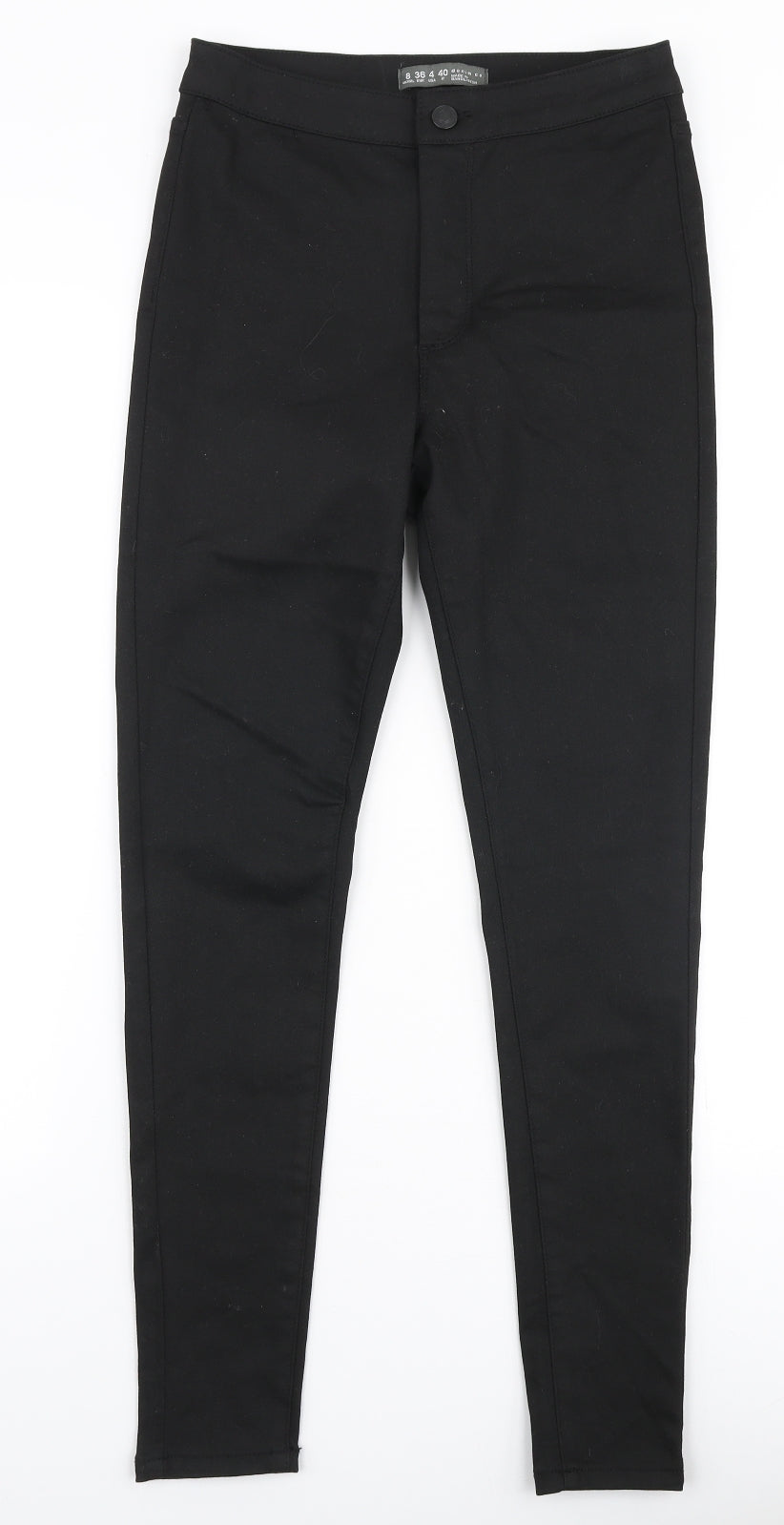 Denim Co Womens Black  Polyester Skinny Jeans Size 8 L28 in Slim Zip