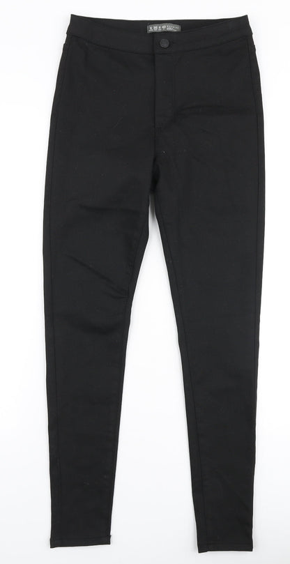 Denim Co Womens Black  Polyester Skinny Jeans Size 8 L28 in Slim Zip