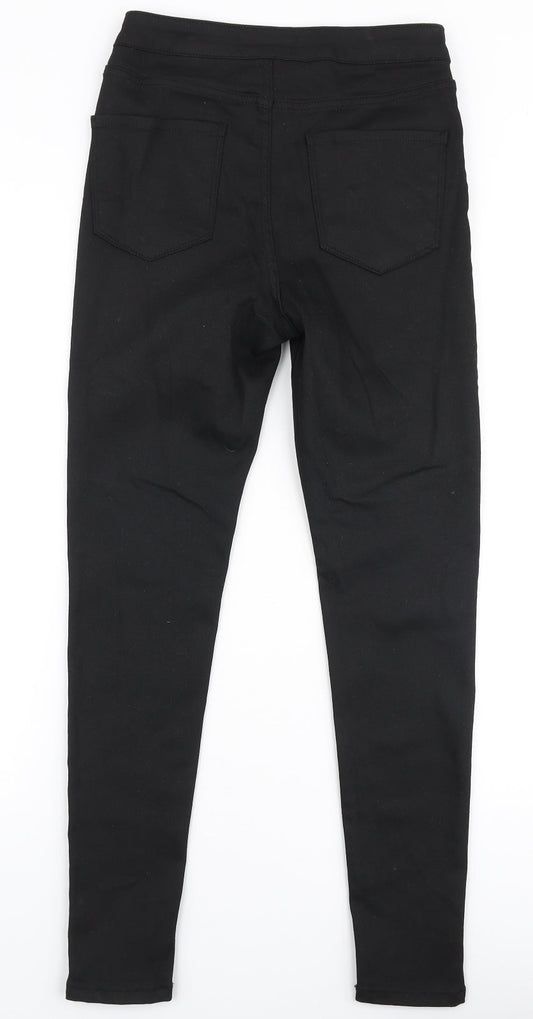 Denim Co Womens Black  Polyester Skinny Jeans Size 8 L28 in Slim Zip